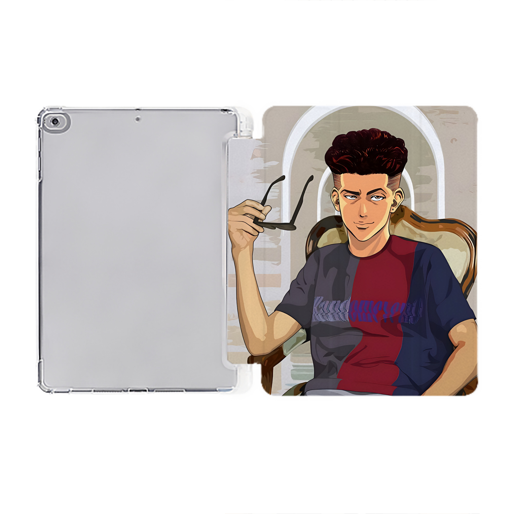 （画像用） SLAM DUNK／スラムダンク IPad ケース ペン収納付き 三つ折りスタンド PUレザー×シリコン 対応機種9.5/10.5/10.9インチ